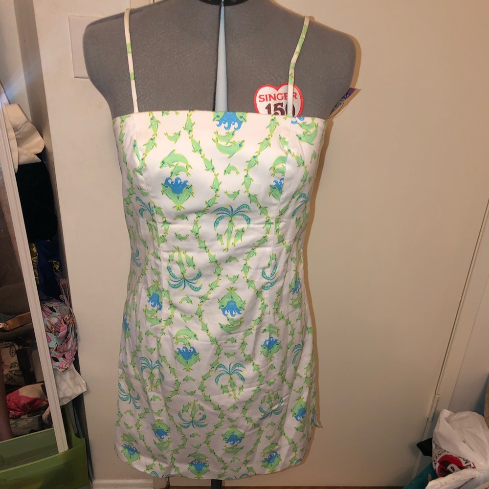 Vintage tropical tiki pool dress